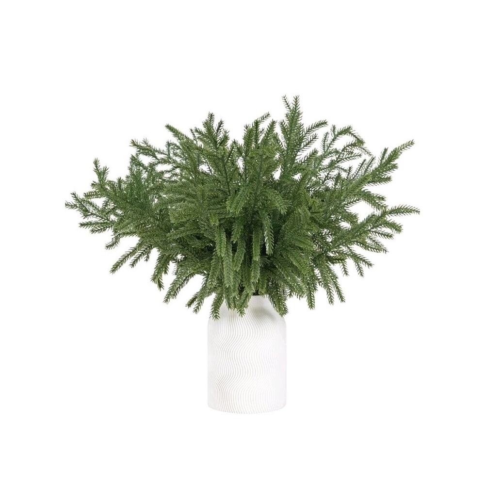 Real Touch Norfolk Pine Branch 12PCS Artificial Christmas Green Plants Branches